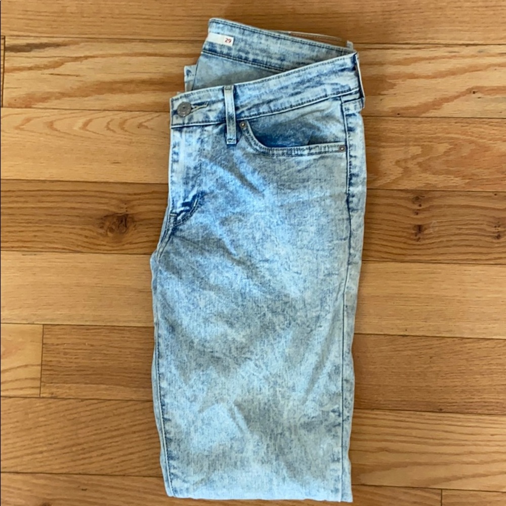 Acid Wash Levi 711 Skinny Jeans